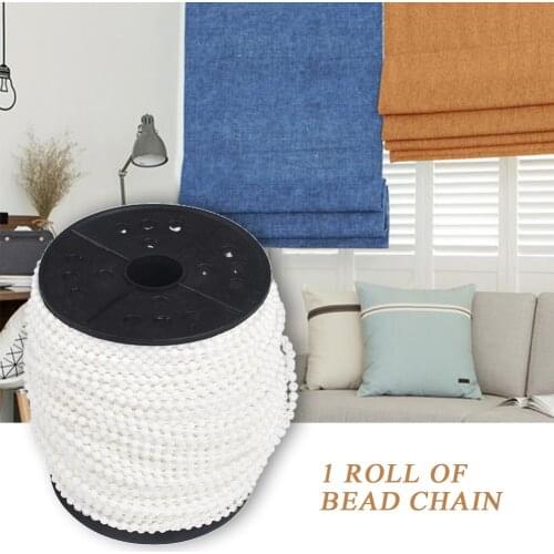 Cuttable Home Office Roller Blind Chain Practical Easy Install Roman Shade DIY Repair Durable 4.5x6mm White Curtain Bead