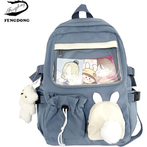 Cute School Bag For Girls Large Capacity Student Book Bags Kawaii Casual Womens Backpack