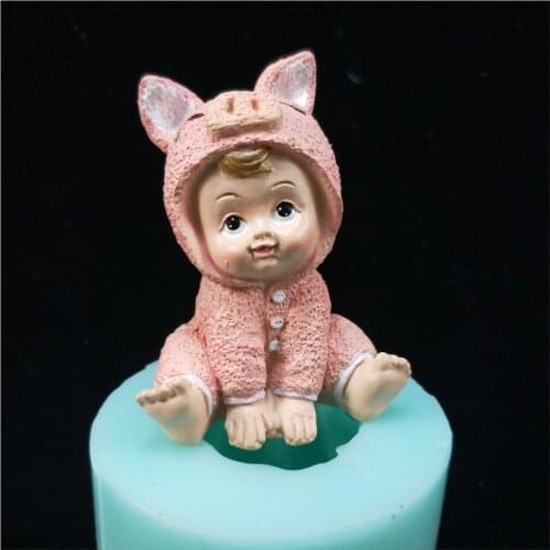 PRZY TS0105 Silicone Mold Cute Baby Angel Baby Girl Mold Handmade DIY Candle Aroma Mould Soap Making Moulds Resin Clay Molds