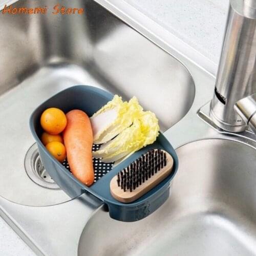 Plastic Drain Basket Colander Washing Filter Strainer Basket Kitchen Tools Food Fruit Bowl Drainer Storage Rack Over The Sink