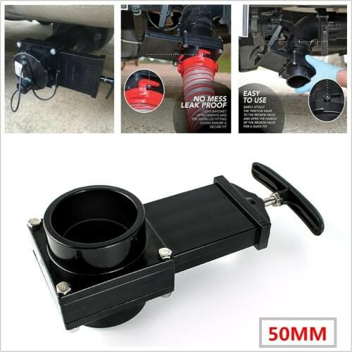 1PCS Plastic Water Tank Replacement Dump Valve for RV Camper Trailer - Black