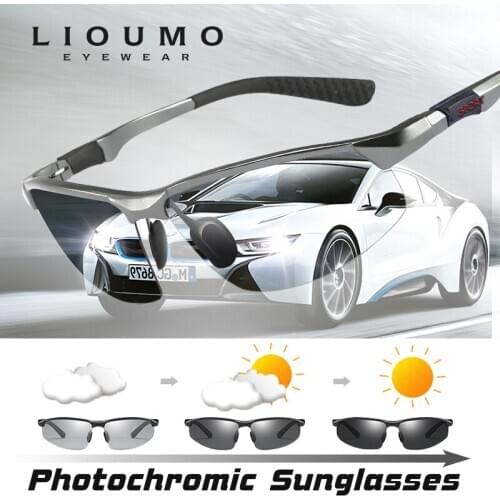 LIOUMO Photochromic Sunglasses For Men Outdoor Sport Driving Goggles Women Polarized Glasses High Quality lentes de sol hombre