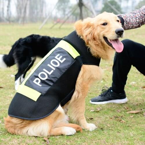 Reflective Dog Coat Clothes Big Dog Police Safety Save Life Pet Vest Jacket for Dog Bulldog Golden Retriever Labrador Clothing