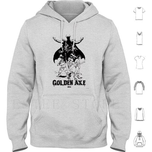 Golden Axe-Videogame Hoodies Videogame Classic Cult Movie Fantasy Game Arcade Coin Op 90S 80S Mame