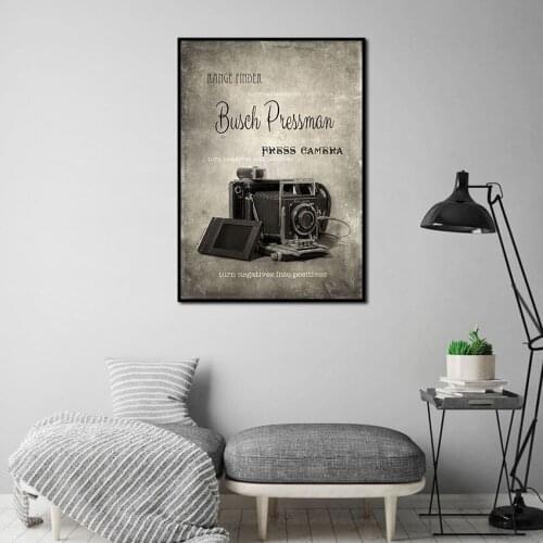 Vintage Abstract Wall Art Old Machine Canvas Posters Prints Retro Wallpaper Painting for Living Room Bedroom Corridor Decoration
