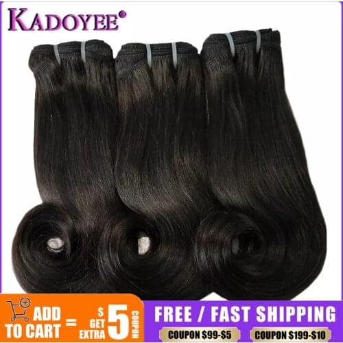 Funmi Hair Natural Wave Human Hair Bundles Brazilian Hair Weave 3 Bundles Remy Hair Extensions High Ratio 8-24" For Black Women