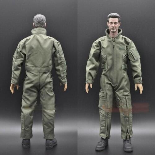 1/6 US Special Force Pilot Combat Suit One-Piece Uniform Clothes Fit 12'' Male Soldier Action Figure Body
