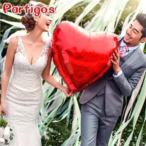 10pcs 75cm Red Pink Heart Balloons Aluminum Inflatable Valentines Day Balloon Wedding Birthday Party Decoration Globos Supplies