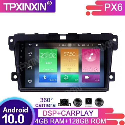 128GB Android 10.0 For Mazda CX-7 2008-2014 Car Multimedia Player GPS Navigation Head Unit Auto Radio Audio Stereo Tape Recorder