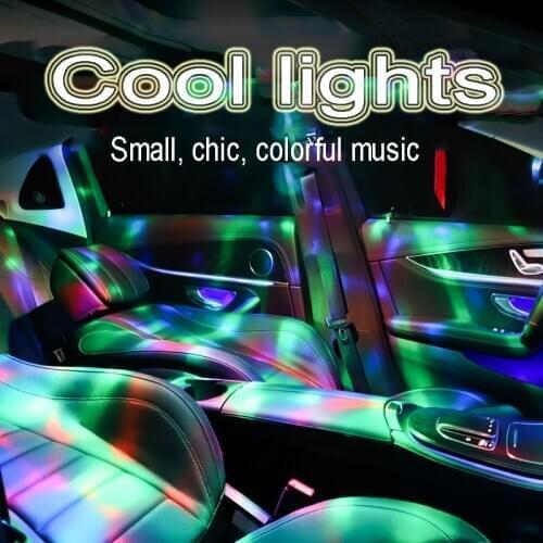 2pcs/lot Car LED Decorative Lights KTV / Car / Home / Dormitory / Disco / Voice Music DJ Lights Car Atmosphere Lights Flash Lamp