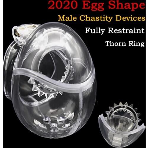 2020 New Design Fully Restraint Male Chastity Devices With Thorn Ring,Cock Cage,Penis Lock,BDSM Adult Sex Toys For Men