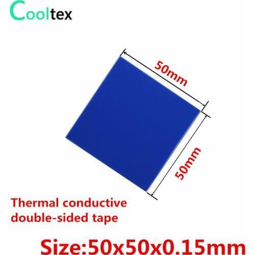 30pcs 50x50x0.15mm Thermally Conductive Adhesive Transfer Tapes Double sided stickers for Electronic Heatsink Led Cooling