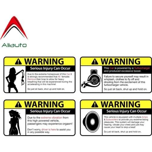 Aliauto 4 X Cartoon Funny Warning Car Sticker Reflective PVC Decals for Mazda 2 3 5 Cx-3 Cx-5 Cx-7 Mx5 Mx7 Angkesaila ,9x4.5cm