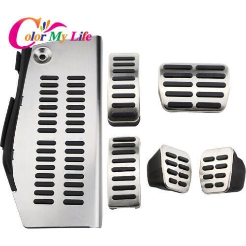 LHD Car Pedals for Volkswagen Polo Vw Golf 4 Bora Beetle RSi GTI R32 for Audi A3 SEAT Leon 1M Toledo 1L Pad Foot Rest Pedal FR