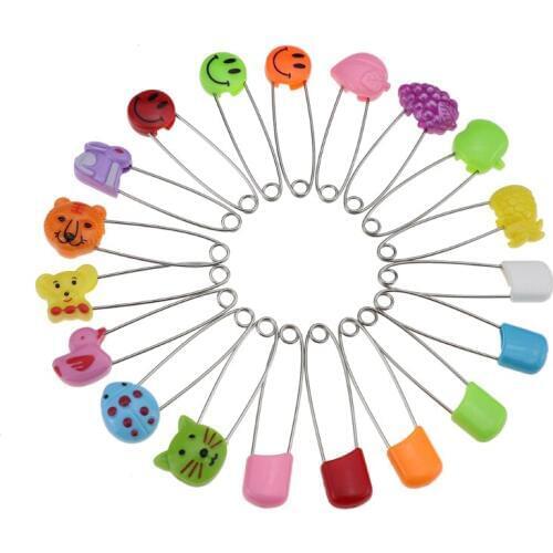 YOKOYAMA Mixed Color Safety Pins Smile Face Safety Pin Markers Pins Craft Sewing Knitting Stitch Holder Accessories