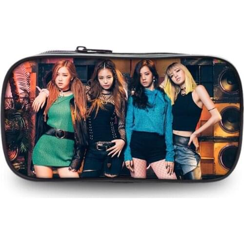 Hot Fashion Idol Star Print Cute Student Pencil Case Cartoon Anime Peripheral Stationery Storage Bag Kids School Supplies Gift