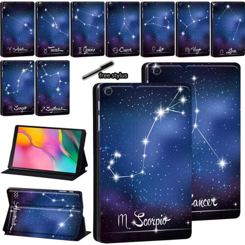Tablet Case for Samsung Galaxy Tab A 8.0"/9.7"/10.1"/10.5"/Tab E 9.6"/Tab S5e 10.5"/S6 lite 10.4"Star Sign Print Pattern Cover