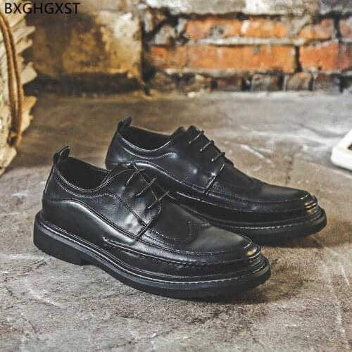Black Mens Wedding Dress Shoes Formal Oxford Shoes for Men 2021 Designer Brogue Shoes Men Chaussure De Homme Zapatos De Hombre