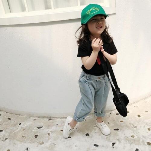 2020 Summer Clothing Boy Girl Baby Children Kids white loose Jeans Trousers Good Quality Comfortable Clothes Cowboy Denim Pants