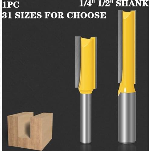 1pc 2 Flute Straight End Mill Carbide Router Bit For Wood, PVC, Plastic CNC Engraving Tools Milling Cutters 6.35mm/12.7mm Shank