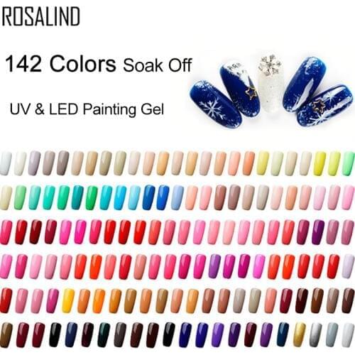 ROSALIND 5ml Painting Gel Varnish UV Gel Polish Manicure DIY French Nail Art Polish Design Soak Off Nail Art Painted
