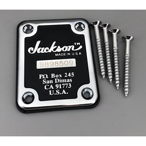 Jackson Guitar Neck plate Random Serial Number with Screws