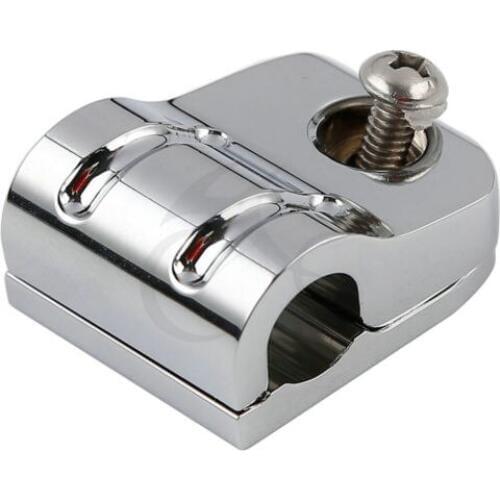Chrome Clutch Cable Clip Clamp For Harley Softail 00-17 Deluxe Slim Fat Boy FLST Fat Boy FLSTF