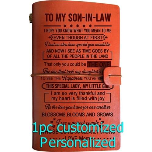 Engraved Leather journal personalized gifts to my husband BJ294 Customized Notebook A5 Dropshipping Supplier US Store Diary