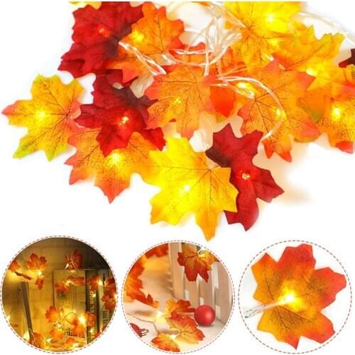 Creative LED Maple Leaf String Lights Home Garden DIY Decoration Fairy String Lights for Halloween Christmas Party Dropshipping