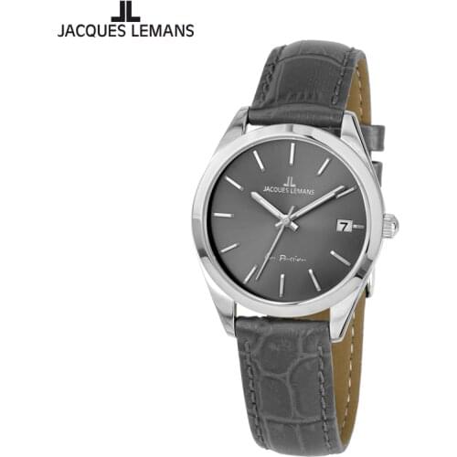 Jacques Lemans LA PASSION Lady Fancy Quartz Watch 10 ATM 30mm Leather Strap 1-2084