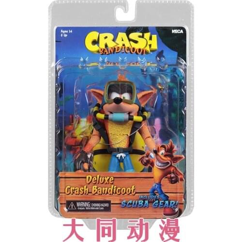 Crash Bandicoot: Deluxe Crash with Scuba Diving Gear 7" Scale Action Figure