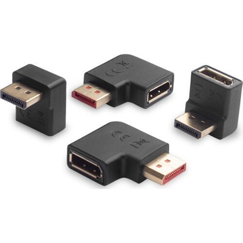 UP down Displayport adapter Right angled DP adapter 4k/60Hz 2K/144Hz pass through 90 degree Angle Displayport 1.2 converter