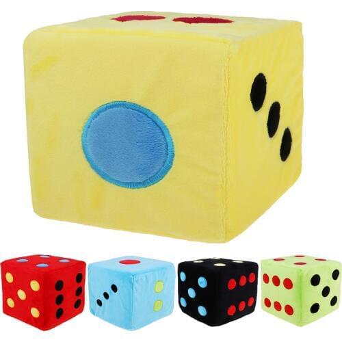 Plush Dice Stuffed Toy Dice Pillow Hang Car Dice Sofa Decoration Board Game