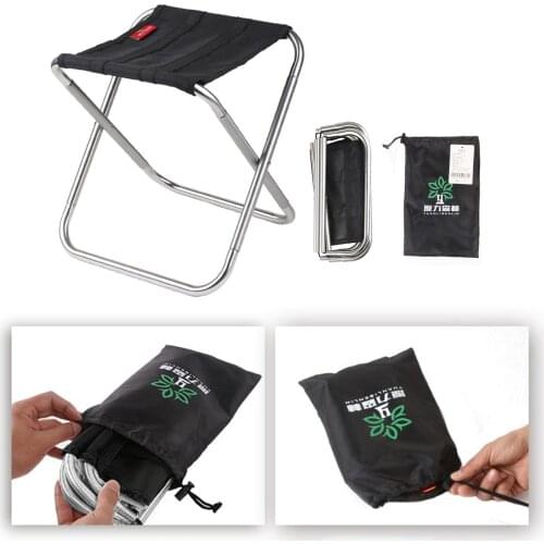 24x22x26cm Portable High Durable Outdoor Folding Chair With Bag Outdoor Folding Fold Aluminum Chair Stool Seat Fishing Camping