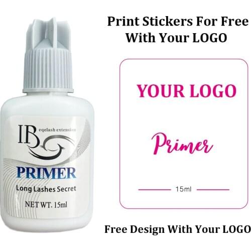 Customize With Your LOGO/Label Eyelash Extensions Cleaner Primer 15ml IB Beauty Lashes Glue Primer Before Planting Application