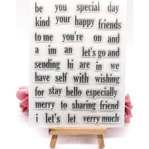 ZFPARTY Words Transparent Clear Silicone Stamp/Seal for DIY scrapbooking/photo album Decorative clear stamp sheets