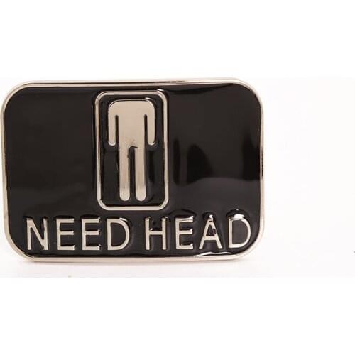 NEED HEAD Western denim belt buckle funny personality belt accessories for both men and women for 4.0 belt