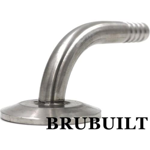 1.5"TC x 3/4" Barb 90 Degree Bend 304 Sanitary Tri-Clover Fittings Connectors Home Brew