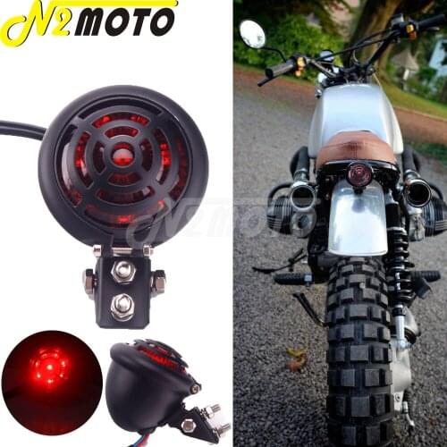 Motorcycle LED Tail Brake Light Stop Lamp Bates Style Taillight for Harley Cafe Racer Honda Sportster Scrambler Street Bike