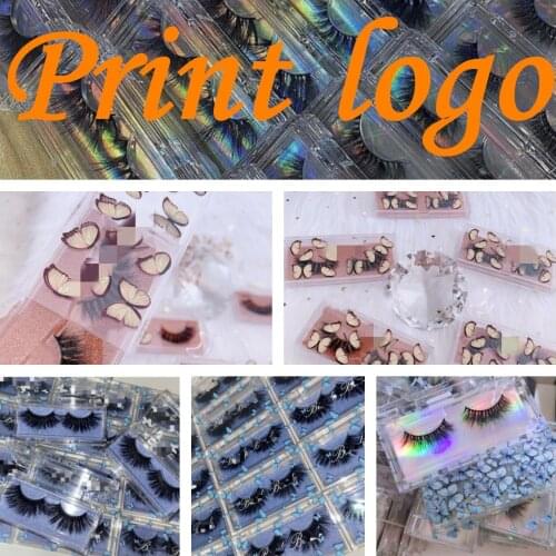 Packing Box Acrylic Square Case With Tray Print logo Flip and pull box Wholesale Plastic 25mm mink Lashes Private Label Logo