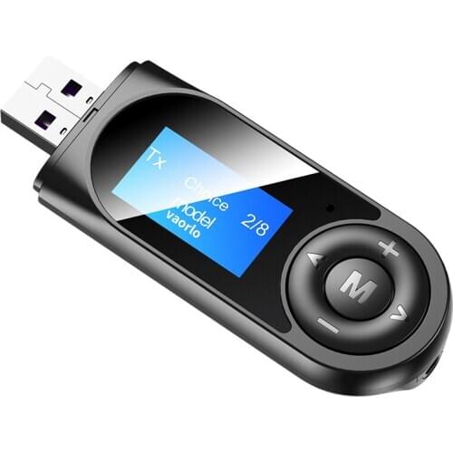 USB Adapter Bluetooth 5.0 Audio Receiver Transmitter AUX 3.5MM Music Stereo Wireless Adapters for Car TV PC Speaker Adaptador