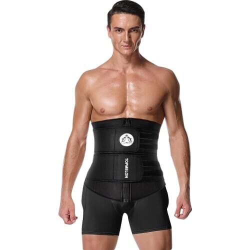 Man Latex Body Shapewear Slim Waist Trainer Back Support Adjusted Belt Cincher Shaper Weight Loss Strap Slimming Tummy Control
