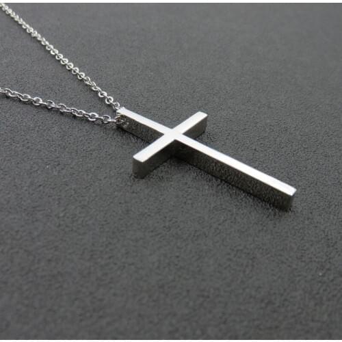 High Polished Full Sizes Stainless Steel Cross Necklace Pendant Fashion Mens Womens Jewelry