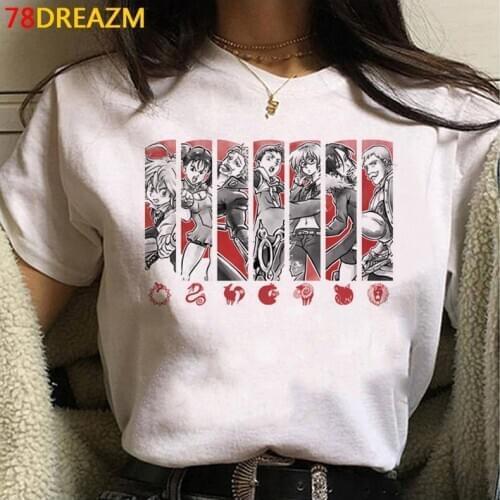 Japanese Manga Seven Deadly Sins T Shirt Men Kawaii Cartoon Nanatsu No Taizai Meliodas Graphic Tees Summer Top Anime Tshirt Male