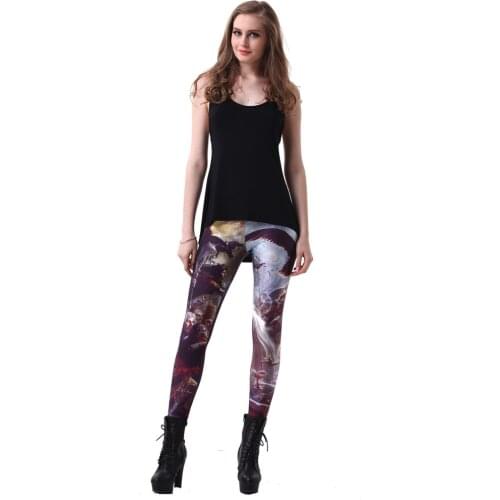 2020 Retro Style Women Leggings High Waist Legging Winter Printed Women Pants Slim Fitness Leggins Sexy Gym Clothes