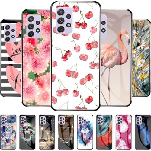 Hard Phone Case For Samsung Galaxy A72 Case Tempered Glass Bumper For Samsung A72 A 72 Shockproof Fundas SamsungA72 6.7'' Coques