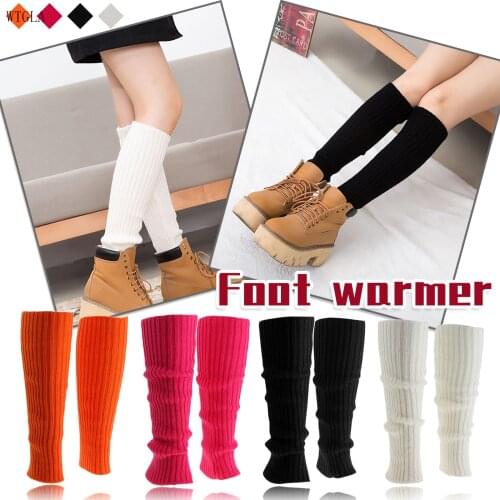 Winter Warm Leg Warmers Fashion Elastic Ladies Cable Knit Leg Warmer Long Boot Thigh-high Socks Dance Versatile Legging Socks