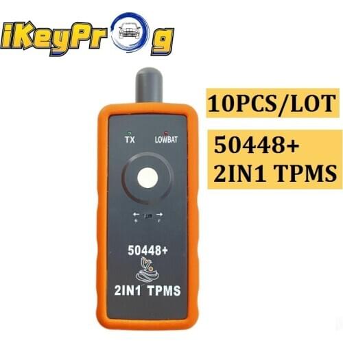 10PCS/LOT 50448+ 2IN1 TPMS Auto Tire Pressure Monitor Sensor System For Ford TPMS Reset Tool Electronic EL50448 PLUS for GM