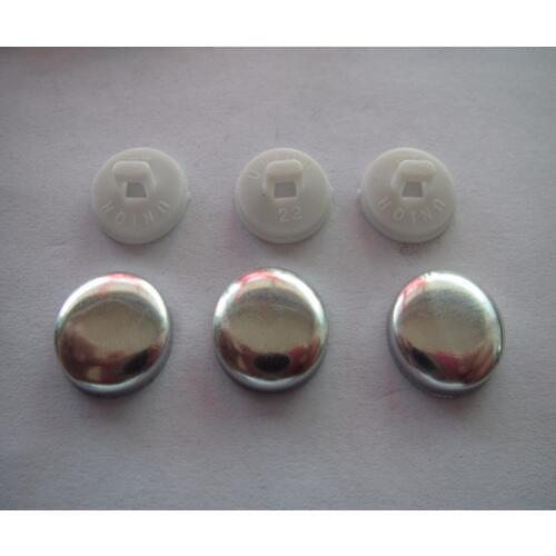 14mm fabric coverd button white plastic shank fabric coverd Aluminum button 500set