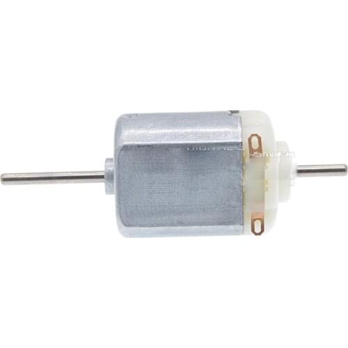 DC 6V Micro Mini 130 Double Shaft Motor DC 1.5V-3V 17000RPM Toy Model Making Motor Long Axis for DIY Wind Generator
